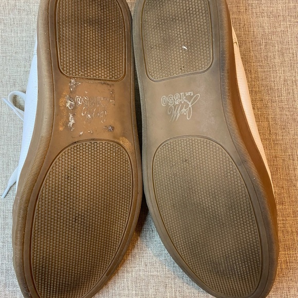 J & M White Leather Sneakers - Picture 7 of 9